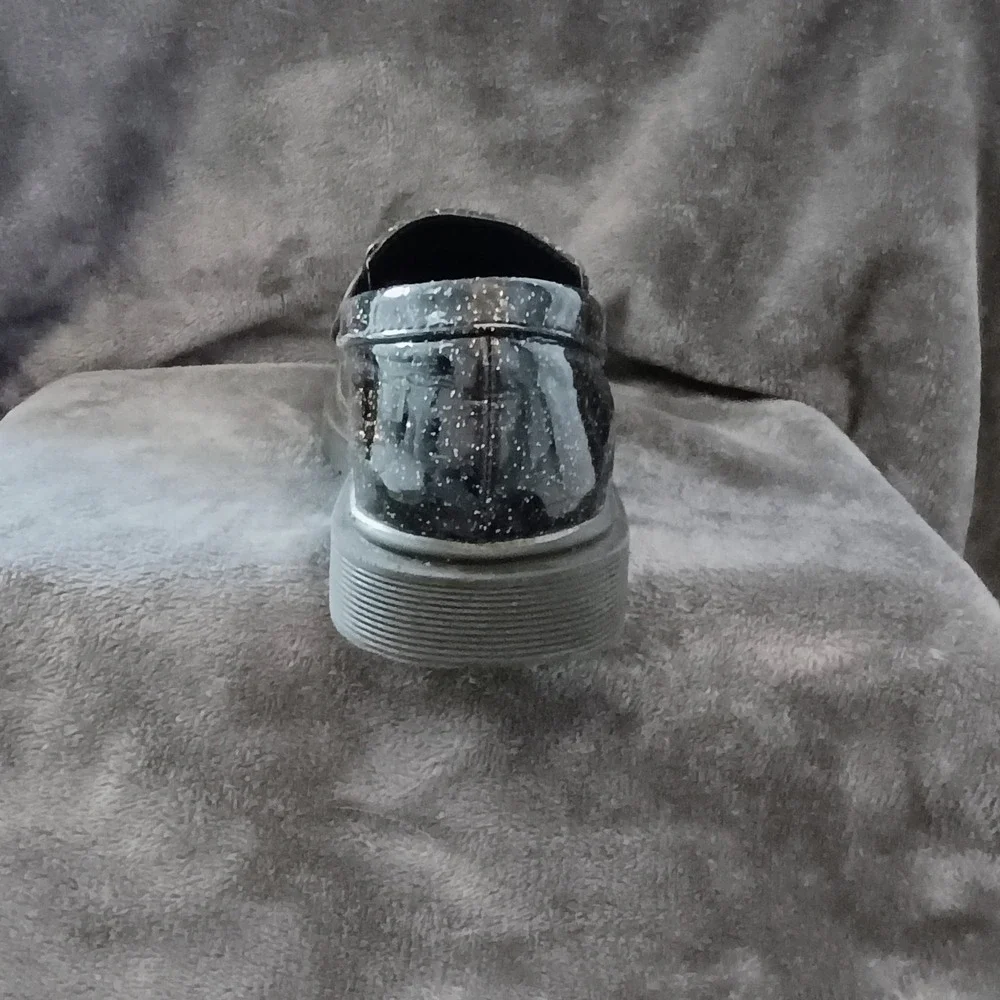 Art Class Celia Glitter Slip-On‎ Loafers Black Onyx - Girls Size 3